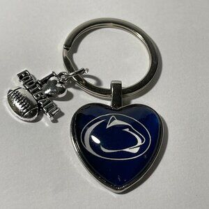 Penn State Nittany Lions NCAA I Love Football Keychain NEW!!